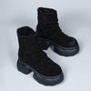 ZDW6620-8 Suela Gruesa Aumentada en Altura Botas Martins de Piel Genuina para Mujer Otoño e Invierno 2024 Nuevo Estilo Mocasines Botines Casuales
