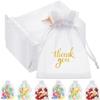 Suministro Listo de Bolsas de Malla para Regalo de Agradecimiento, Bolsas de Embalaje para Almacenamiento de Joyería, Cordones para Dulces de Fiesta