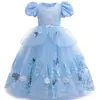 Vestido de Verano para Niña vestido 2025 Ropa Infantil Transfronteriza Vestido de Presentación para Niña Pequeña Vestido de Princesa de Manga Corta