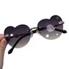 Gafas de sol de moda sin montura para niños, gafas de sol para fotografía infantil, lindas y kawaii, lentes de océano