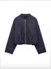Roupas femininas europeias e americanas transfronteiriças 2025 primavera nova gola alta solta casaco jeans curto saia jeans plissada
