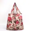 Bolsa de compras dobrável portátil ecológica fofa estilo cartoon japonês, bolsa tote, bolsa de armazenamento de água, pequena bolsa de supermercado