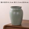 Jarrón de flores de gran diámetro, de cerámica simple, hidropónico, con adornos, estilo vintage, para casa de familia, estilo chino, sencillo.