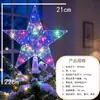 Múltiples Tipos de Estrellas Transparentes de Plástico Luminosas para la Punta del Árbol de Navidad con Luz Cálida, Luces de Colores Intermitentes y Decoraciones Luminosas para la Punta del Árbol de Navidad en Forma de Estrellas de Cinco Puntas