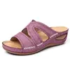 Sandalias para Mujer 2026 con Tacón de Cuña y Punta Abierta, Suela Gruesa, Talla Grande, Bordadas Multicolor, Nuevo Modelo de Comercio Exterior