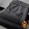 Pantalones Casuales Rectos Holgados de Pana para Otoño e Invierno para Hombre Tallas Grandes Versátiles Ropa de Abrigo Pantalones Largos Deportivos Casuales Forrados de Polar