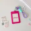 Conjunto Dopamina PU para Cartão de Identificação Estrela Coreana Estrela Pendurada Perseguindo Pequeno Cartão Pingente de Exibição Conjunto de Cartões para Armazenamento de Cartão de Refeição Estudantil