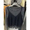 Ruoxin 2026 Otoño/Invierno Nuevo Conjunto de Dos Piezas: Top Sencillo de Cuello Redondo y Manga Larga Estilo Coreano con Camisola