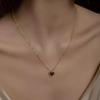 Collar colgante de estilo retro extranjero de acero de titanio que no se desvanece, diseño de nicho de fritilaria para mujer, cadena de clavícula de alta gama que combina con todo de Corea del Sur