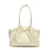 Bolsa Cesta de Frutas de Nicho Feminina Outono 2026 Nova Elegante Bolsa de Ombro Única Bolsa de Axila Doce com Cadarço e Laço