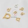 14K18 pacote fecho lagosta ouro K prata branca fecho mola fecho rabo de peixe corrente de cauda de colar joias artesanais acessórios diy