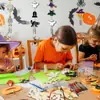 Decoración de Calabaza de Madera de Halloween Transfronteriza Campana de Viento Colgante de Festival de Fantasmas de Madera para Niños Colgante de Fiesta