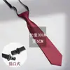 Corbata Versátil Negra Sin Nudo Estilo Casual Coreano Formal Negocios para Hombre con Cierre de Cremallera Lazy Color Sólido para el Trabajo