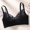 Ropa interior de verano ultradelgada, brasier pequeño delgado, pecho pequeño push-up, transpirable sin aros, copa oreja de conejo, ropa interior para mujer
