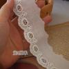 Encaje de bordado de algodón unilateral de alta calidad, materiales de costura decorativa para prendas, accesorios decorativos para el borde del cuello de muñecas DIY