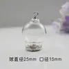 Joias DIY Acessórios Feitos à Mão Pingente com Tampa de Vidro Transparente Garrafa de Vidro Pingente com Base de Renda Fabricante de Pingentes Atacado