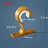 Aleación de Aluminio Parte Superior Extra Gruesa Espaciado entre Agujeros 6.0 Barra de Cortina Soporte Único Accesorios para Barra Romana Sujetadores Ganchos