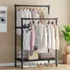 B-80 Secador de Ropa de Pie, Elegante Colgador de Ropa de Doble Barra, Diseño Sencillo