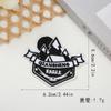 Emblema de Uniforme Escolar Preto e Branco Patch de Tecido Bordado Patch Bordado Artesanal DIY Patch Termocolante Acessórios para Roupas Fabricante Atacado