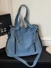 Bolsa de mezclilla tipo tote para mujer, modelo nuevo 2026, gran capacidad, versátil para ir al trabajo, bolsa cruzada, bolso grande para que los estudiantes lo usen en clase