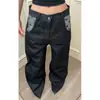 Jeans de Mezclilla Patchwork Jacquard Estilo Americano Old Money Otoño para Hombre Pierna Recta Holgada Adelgazantes Casual de Alto Grado Versátiles Pantalones Largos