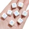 Contas quadradas acrílicas coloridas com banho de óleo, quatro lados, amor, tridimensionais, contas para pulseira de miçangas DIY feita à mão, acessórios de joias, materiais