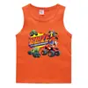 Colete de verão 2023 para crianças estilo coreano algodão casual base camisa suor absorvente açúcar guo frutas esportes meninos sem mangas undershirt