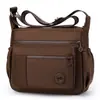 Bolsa Transversal com Múltiplos Bolsos Feminina Leve Grande Capacidade Bolsa para o Dia a Dia Moda Casual Bolsa de Ombro Feminina Bolsa Simples de Nylon