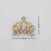 Popular Corona Infantil de Diamantes Incrustados DIY Accesorios para el Cabello Accesorios de Aleación de Tela Accesorios de Lazo Materiales Ventas Directas de Fábrica