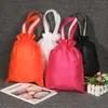 Calça com Bolso com Aba e Cordão Não Tecido, Bolsa Rígida para Sapatos tipo Satchel, Saco de Poeira, Bolsa com Cordão Duplo, Fabricante de Sacos de Poeira Pode Adicionar Logotipo