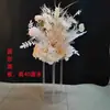 Moldura Quadrada de Acrílico para Casamento Guia de Estrada Enfeites de Casamento Banquete de Hotel Mesa Principal Cristal Geométrico Transparente Suporte de Flores Arame