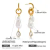 Pendientes de Acero de Titanio y Perla Estilo Europeo y Americano Pendientes con Borlas Lujo Accesible Pendientes de Otoño e Invierno Joyería de Acero Inoxidable Gama Alta Transfronterizo