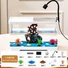 Paisagismo Acrílico para Aquário de Sala de Estar, Aquário de Mesa Transparente de Plástico Ecológico Ultra-Branco, Tanque para Tartarugas, Aquário para Peixes Betta