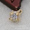 Hongxing Joias DIY Cobre Cor Dourada 24K Conserva Cor Zircônia 7*7mm Bola de Amora Acessórios de Borla Material para Grampo de Cabelo B1331