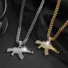 Novo Pingente de Fuzil Automático AK47 Joias Hip-Hop Europeias e Americanas Pingente de Colar Personalizado Street para Homens