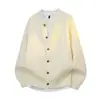 Cárdigan de punto trenzado de alta gama estilo Hong Kong para otoño e invierno, unisex, holgado, casual, versátil, chaqueta suéter abotonada