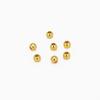 Color Oro 18K Conserva el Color Redondo Perla Brillante Hueco Sólido Espaciador Perlas Accesorios para Joyería DIY Perlas de Transferencia Perlas Sueltas Productos Joyería