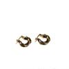 Pendientes vintage de otoño e invierno con hebilla de oreja de piedra de ojo de tigre de Maillard, de moda, ligeros, de lujo, de alta gama, 2024, nuevos y populares para mujer.