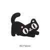 Patches de Tecido de Gato Preto de Alta Qualidade, Autoadesivos, Sem Costura, para Roupas, Jaquetas de Pluma, Chapéus, Patches de Reparo, Patches Bordados