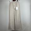 Pantalones casuales rectos de pierna ancha nuevos de otoño e invierno para mujer, forrados de vellón, de cintura alta, holgados, adelgazantes, pantalones largos rectos de talla grande