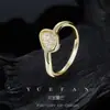 Novo Anel de Moissanita S925 Prata Esterlina de Alta Versão Mais Vendido Transfronteiriço para Mulheres, Anéis de Casal com Escultura Exquisita para Homens e Mulheres, Estilo de Luxo Leve