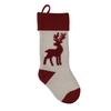 Calcetines de Navidad de Amazon Transfronterizos Bolsa de Regalo de Navidad Bolsa de Dulces de Lana Tejida Colgante Suministros Decorativos Alce de Felpa