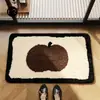 Alfombra de baño absorbente y antideslizante estilo vintage con felpa, alfombra de baño gruesa de felpa, felpudo de dormitorio