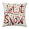 Funda de almohada navideña más vendida transfronteriza con estampado festivo de Papá Noel, funda de almohada para decoración del hogar, venta al por mayor directa del fabricante
