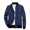 Chaqueta de Moda para Hombre Primavera y Otoño Cárdigan Delgado Casual para Jóvenes y Adultos Cremallera Cuello Alto Abrigo Talla Grande