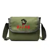 Bolsa de Lona Nostálgica para Servir o Povo, Bolsa de Ombro do Exército Vermelho Masculina, Bolsa Escolar Verde da Libertação Transversal, Bolsa de Estudante, Bolsa Transversal Lei Feng