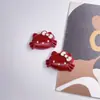 Ankora Letra Roja Estrella Joyería Coreana Accesorios Estilo Chica Pinza de Pato Lateral Pasador Material para Joyería Mayoreo