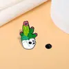 Moda Transfronteriza Nueva Serie de Calaveras Broche Personalidad Creativa Calavera Cactus Insignia de Aleación Accesorios para Ropa