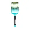 Conjunto de Pentes para Styling de Cabelo com Gradiente para Estilo Volumoso, Pente Curvo Grande, Pente com Almofada para Massagem no Couro Cabeludo, Cabelo Liso, Cabelo Cacheado, Conjunto de Pentes Vazados