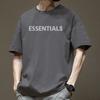 Camiseta de manga corta de algodón grueso estilo Hong Kong Ins, de moda retro, de calle principal, para hombre, holgada, de verano, estilo coreano, de marca de moda.